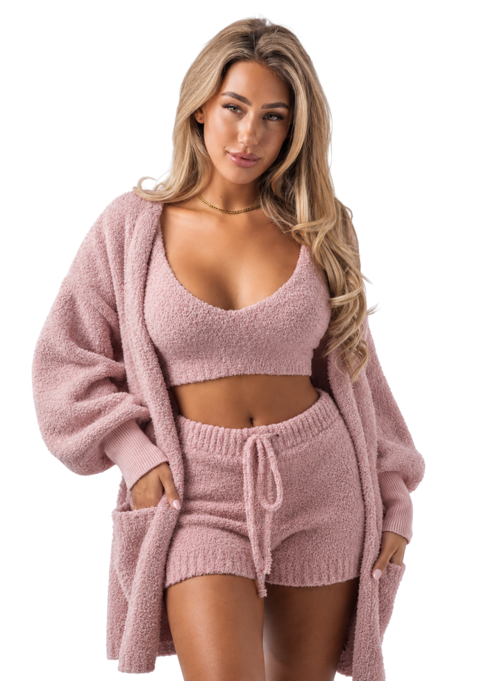 Bae Teddy Crop + Shorts Set