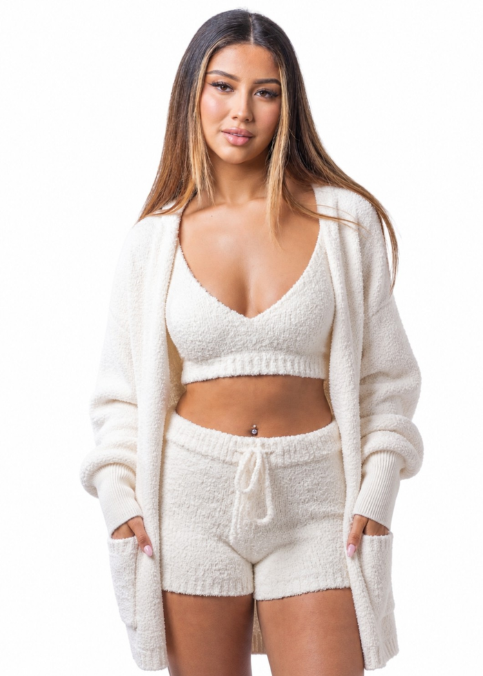 Bae Teddy Crop + Shorts Set