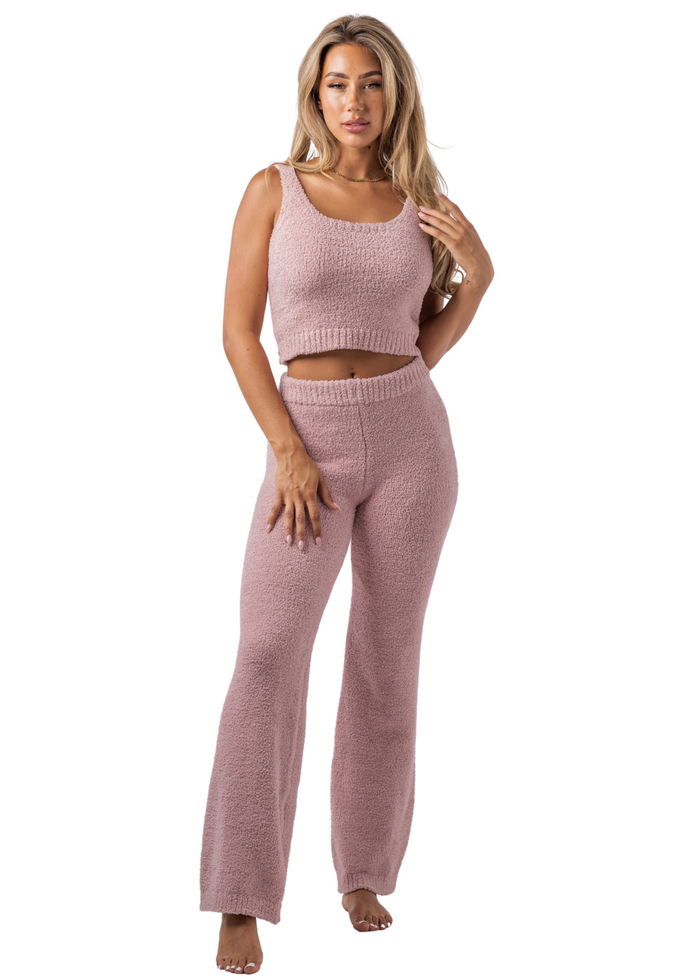 Miss Beverly Hills Teddy Cami + Flares Set (2-piece)