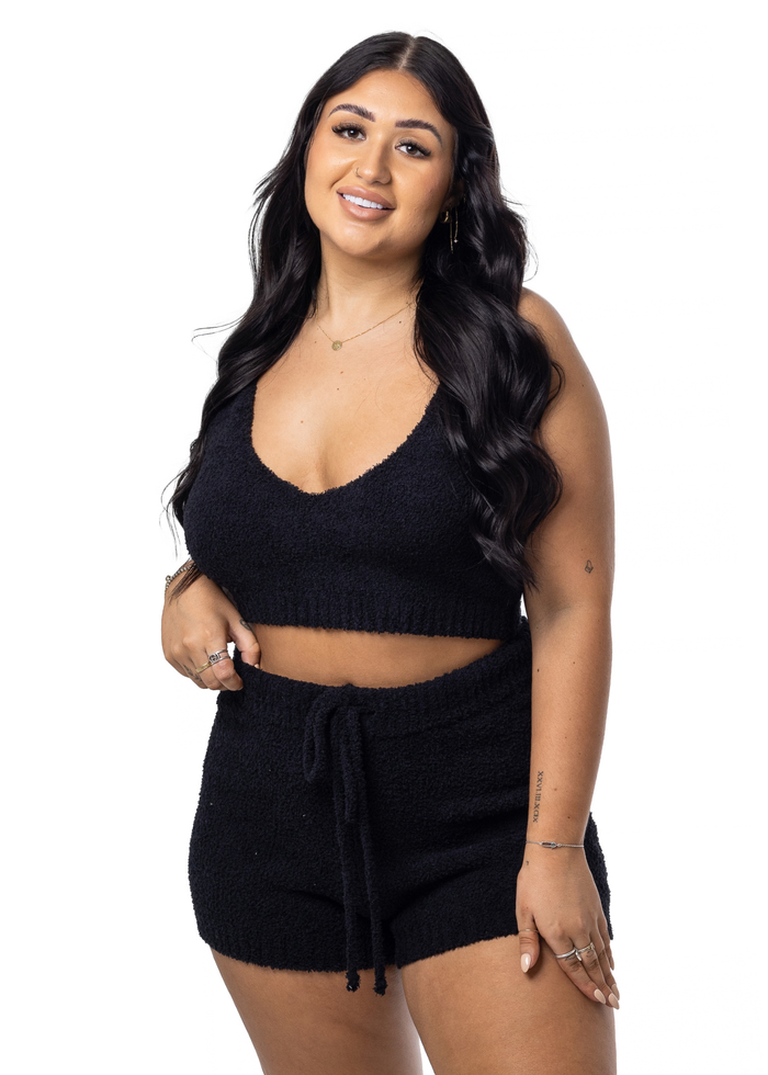 Bae Teddy Crop + Shorts Set