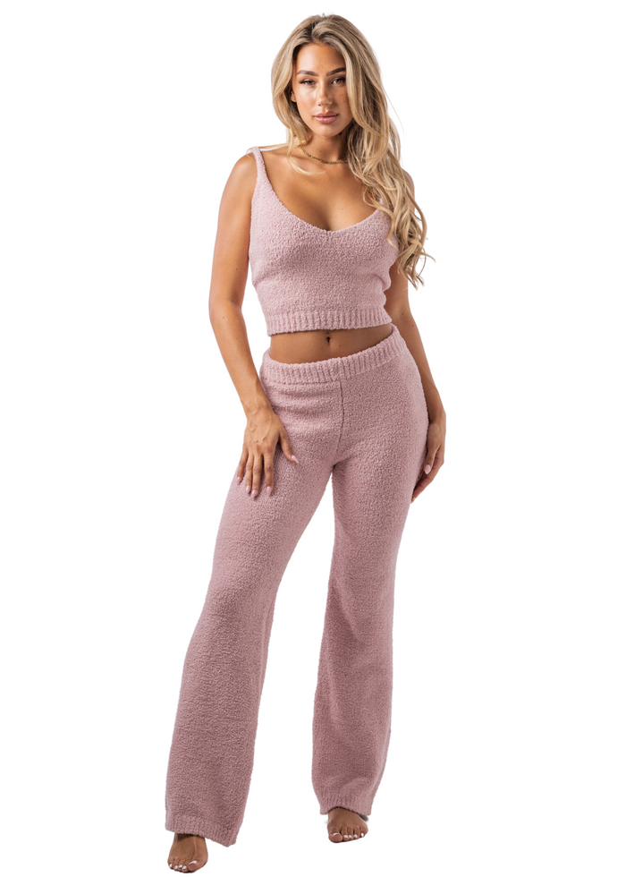 Lounge Lover Teddy + V-neck + Flares Set (2-Piece)