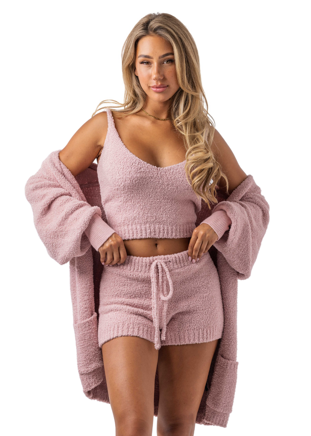 Slumber Girl Teddy V-neck + Shorts Set