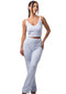 blue triangle cut loungewear flared set