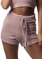 pink comfy adjustable shorts made from cotton