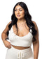 Cream V-NECK Teddy women's loungewear singlet